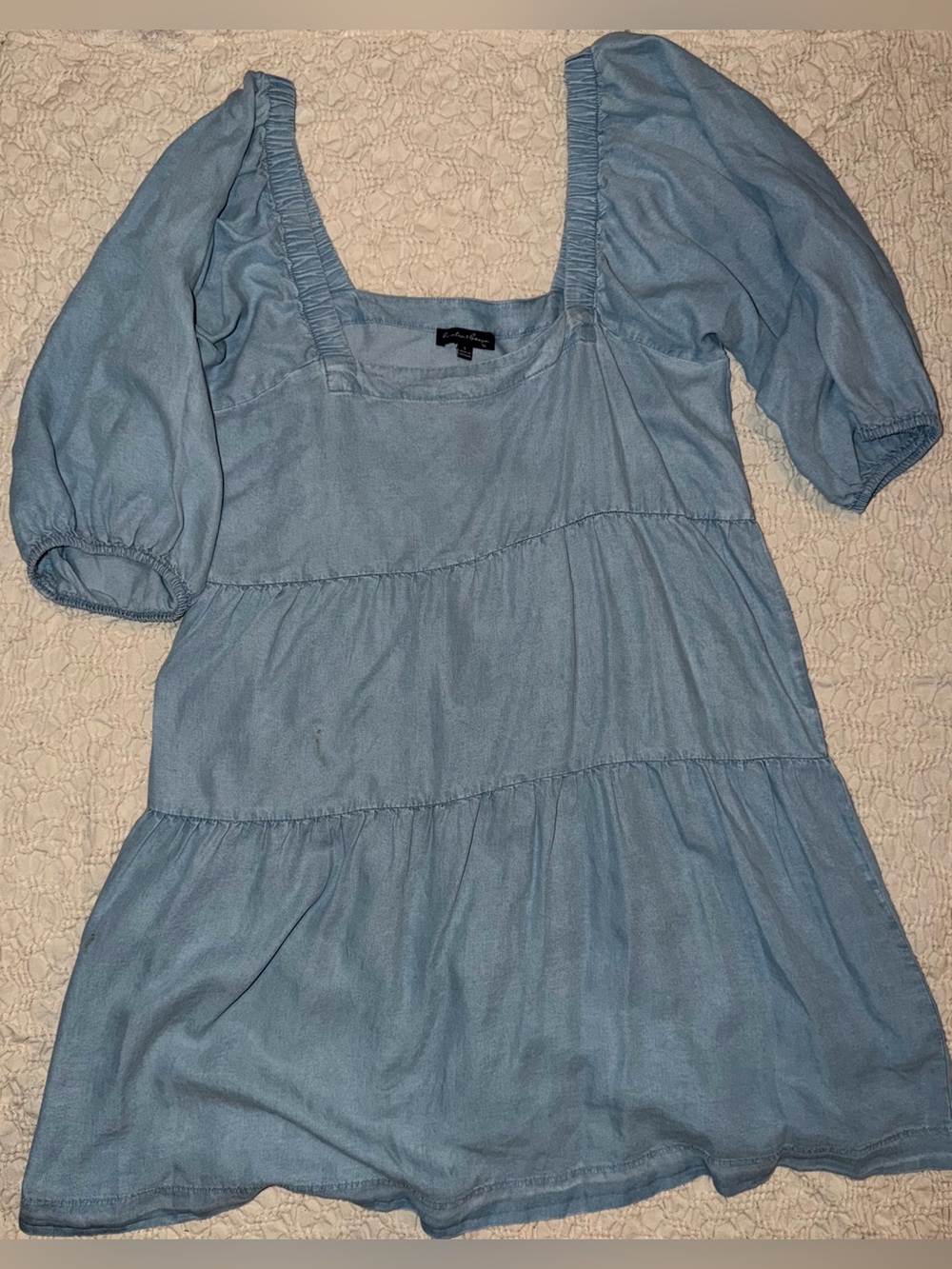 Light Blue Tiered Babydoll Top